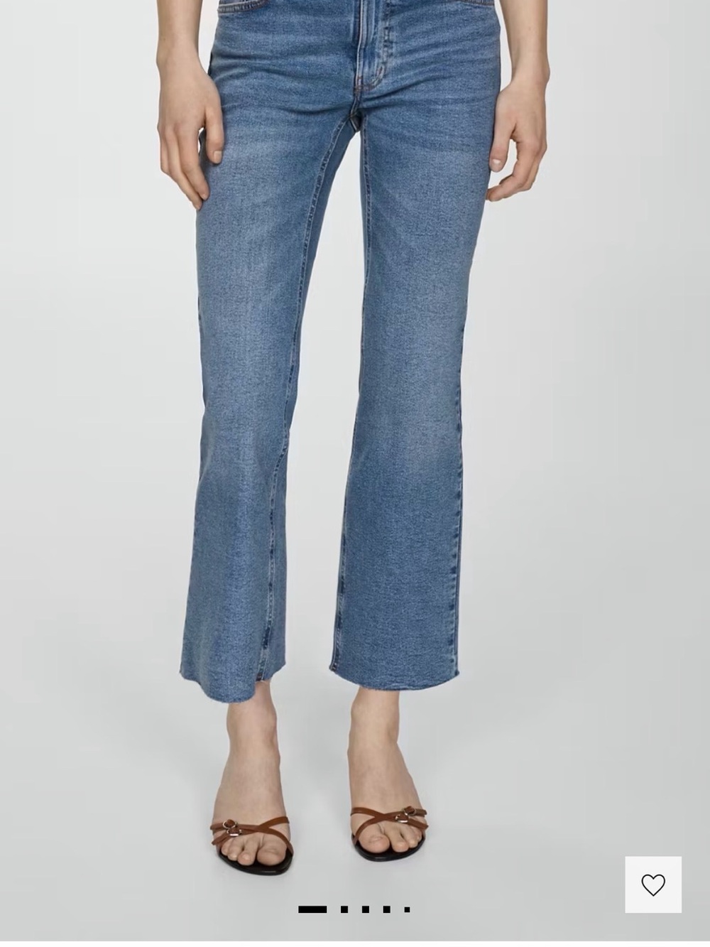 MANGO Sienna Flared Cropped Jeans